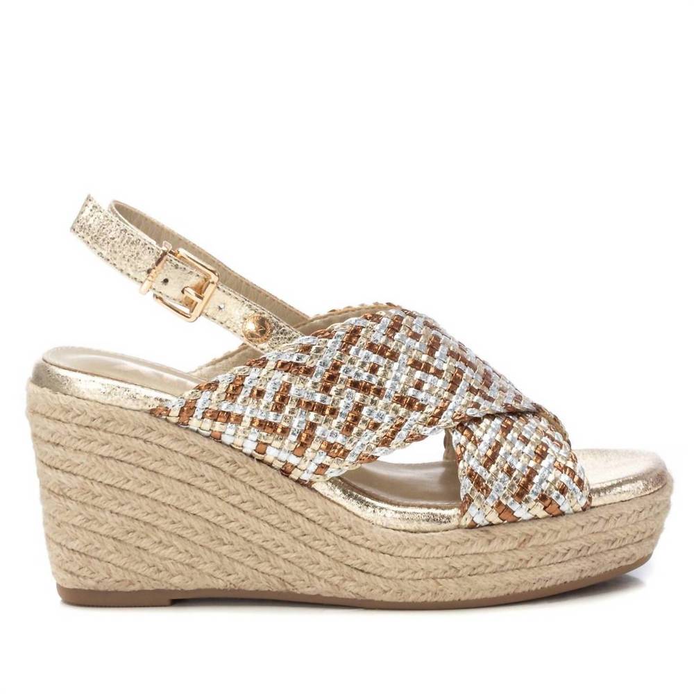 NEW XTI women's wedge sandals in gold